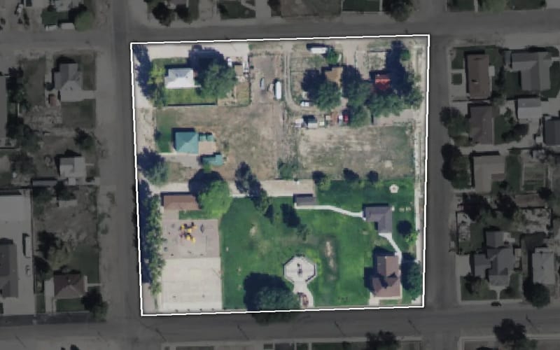 Aerial view of Redmond City Park