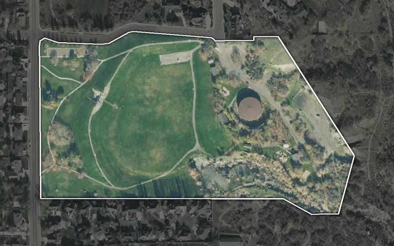 Aerial view of Rock Canyon Park