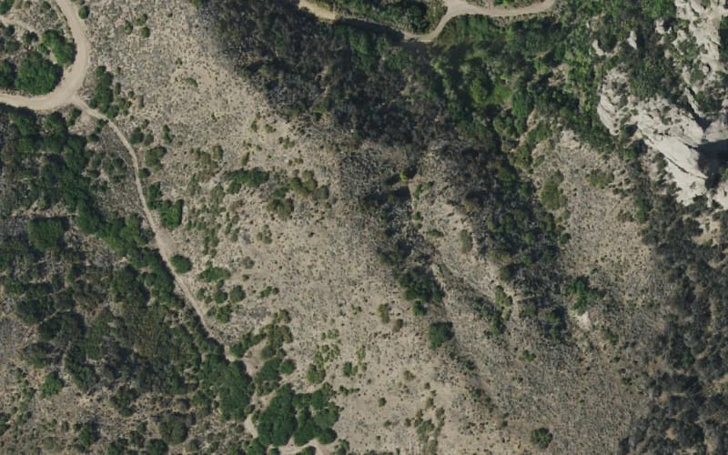 Aerial view of Rock Corral Recreation Area