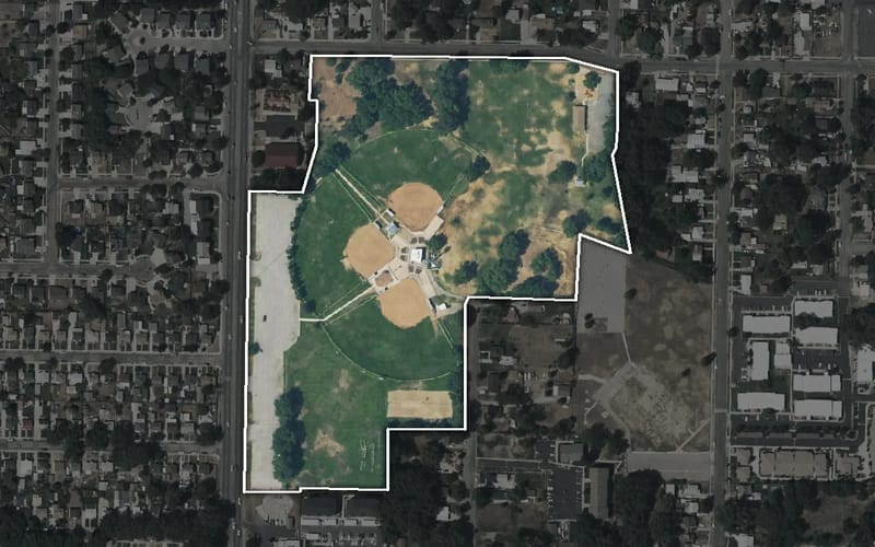 Aerial view of Romrell Park