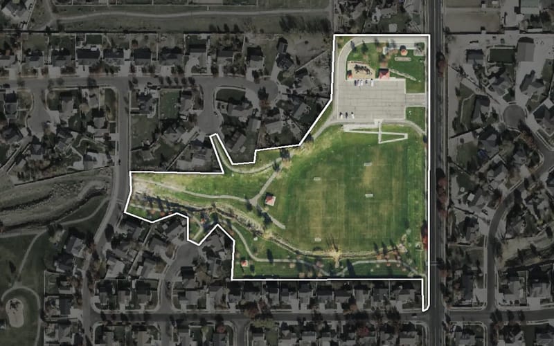 Aerial view of Rosecrest Park