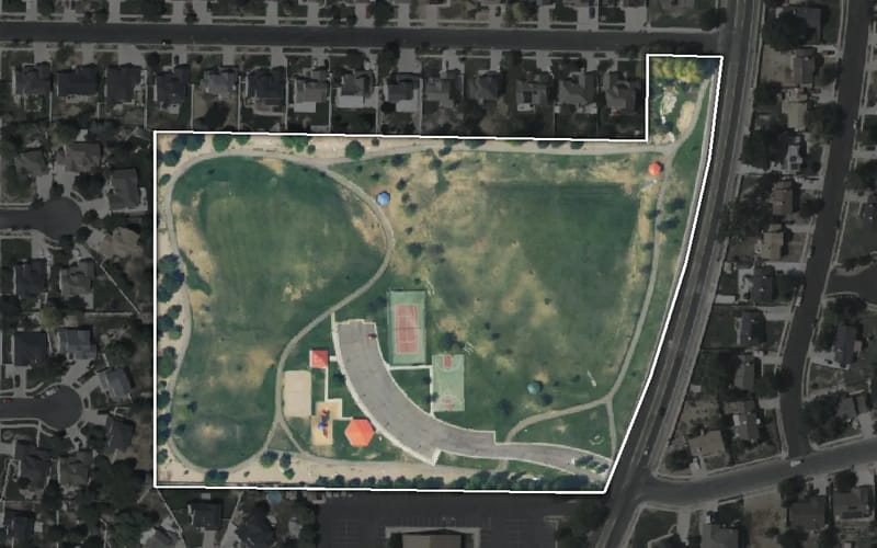 Aerial view of Sand Ridge Park