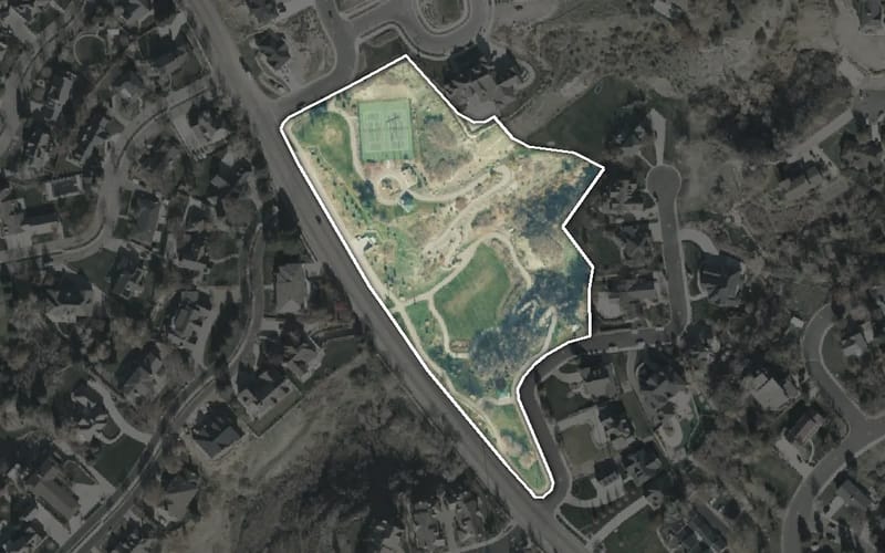 Aerial view of Sherwood Hillside Park