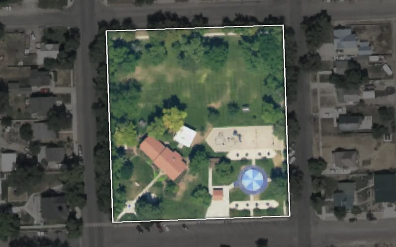 Aerial view of Shuman Park