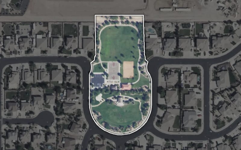 Aerial view of Silkwood Park
