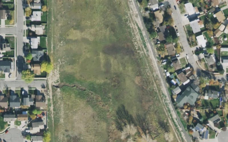 Aerial view of Skyview Basin Park