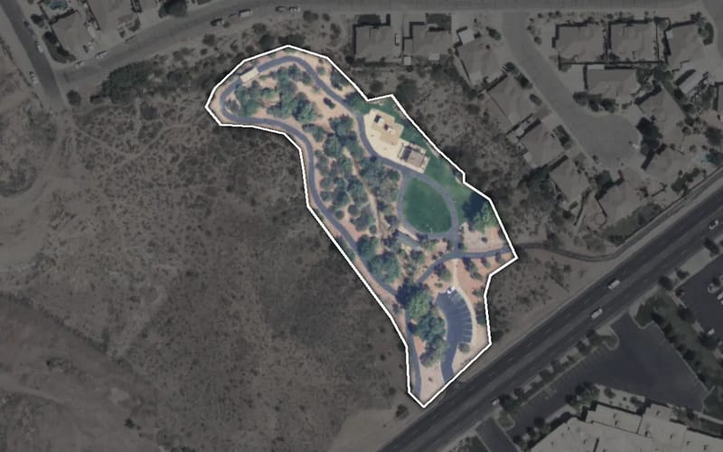 Aerial view of Slick Rock Park