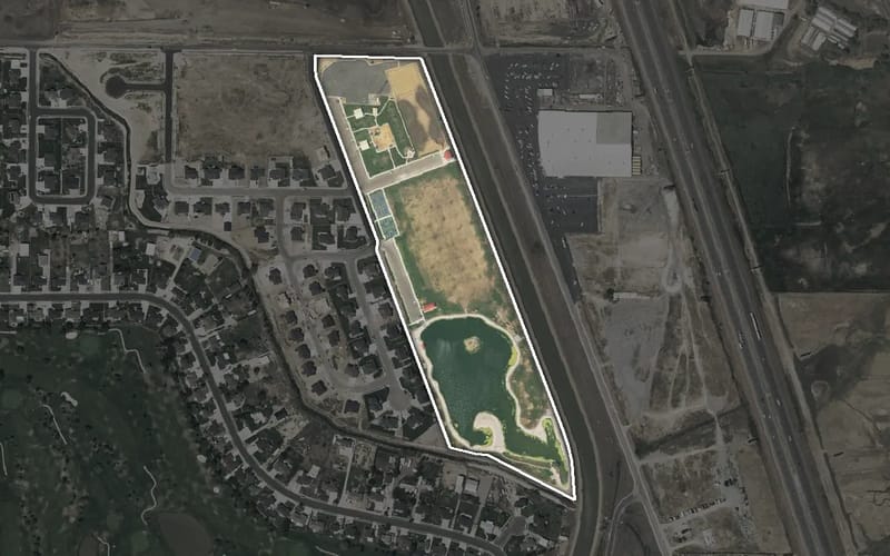Aerial view of Smith Family Park