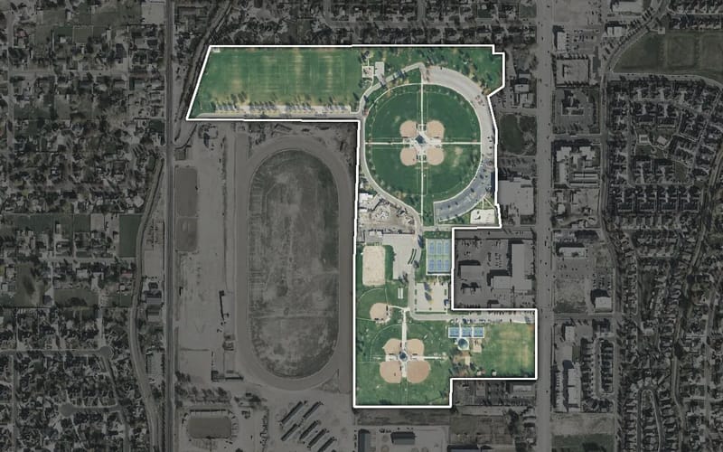 Aerial view of South Jordan City Park