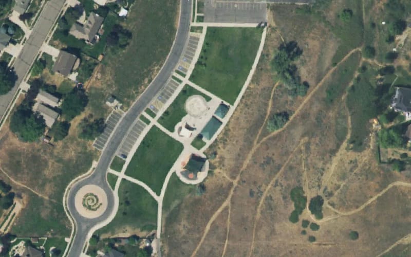 Aerial view of South Ogden Nature Park & Splash Pad