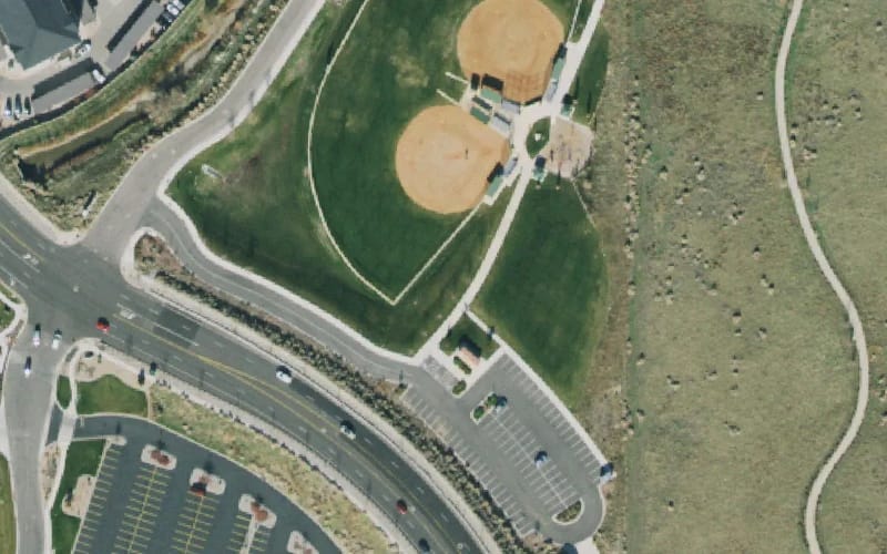Aerial view of Southfork Park
