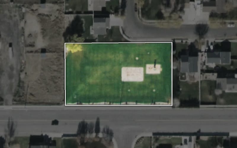 Aerial view of Stagecoach Crossing Small Park