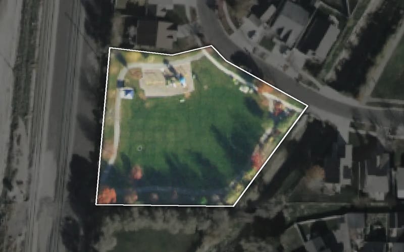 Aerial view of Sunrise Station Neighborhood Park