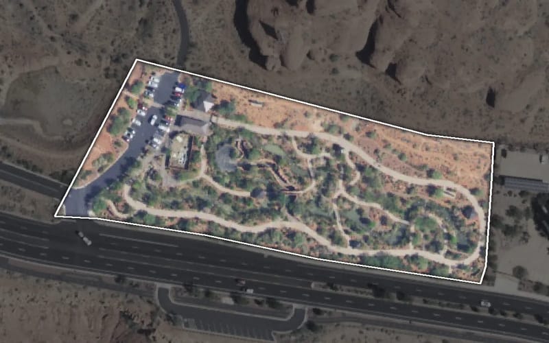 Aerial view of The Garden Park