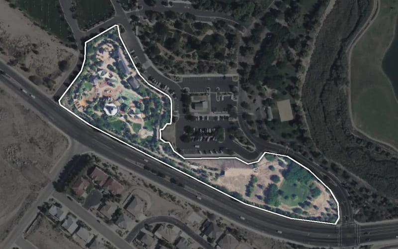 Aerial view of Thunder Junction All Abilities Park