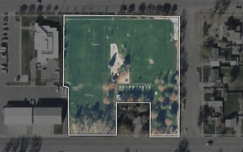 Aerial view of Town Square Park