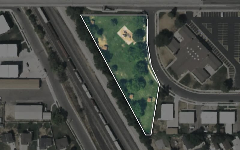 Aerial view of Train Watch Park