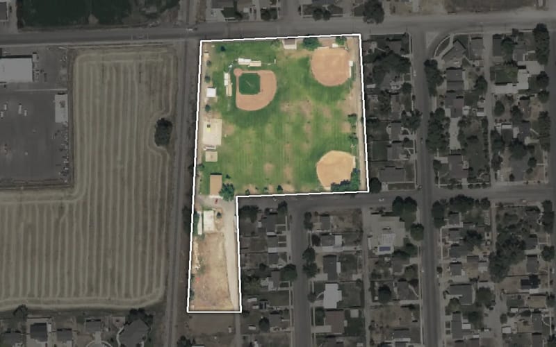 Aerial view of Tremonton City North Park