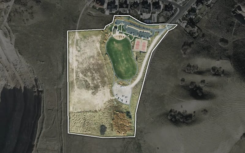 Aerial view of Tunnel Springs Park
