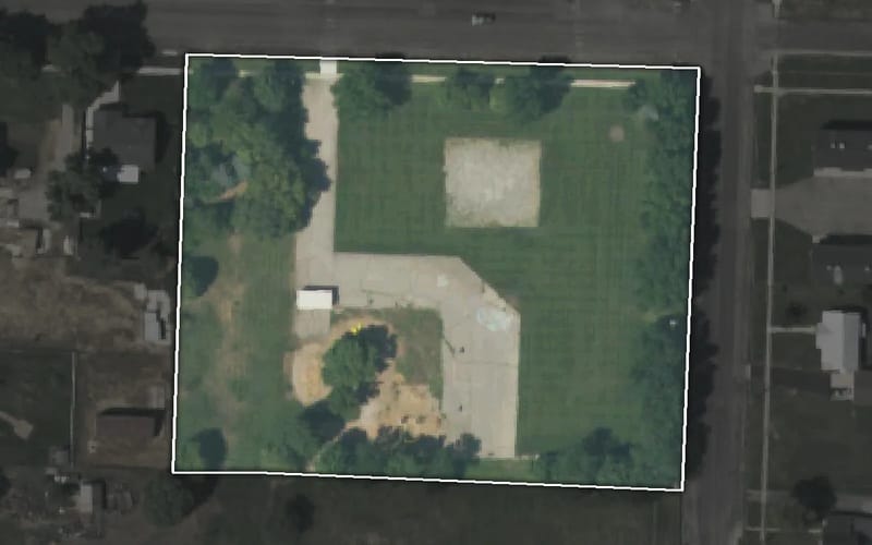Aerial view of Wellsville City Park
