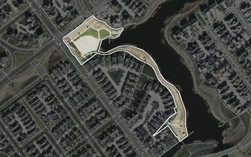 Aerial view of West Beach Park