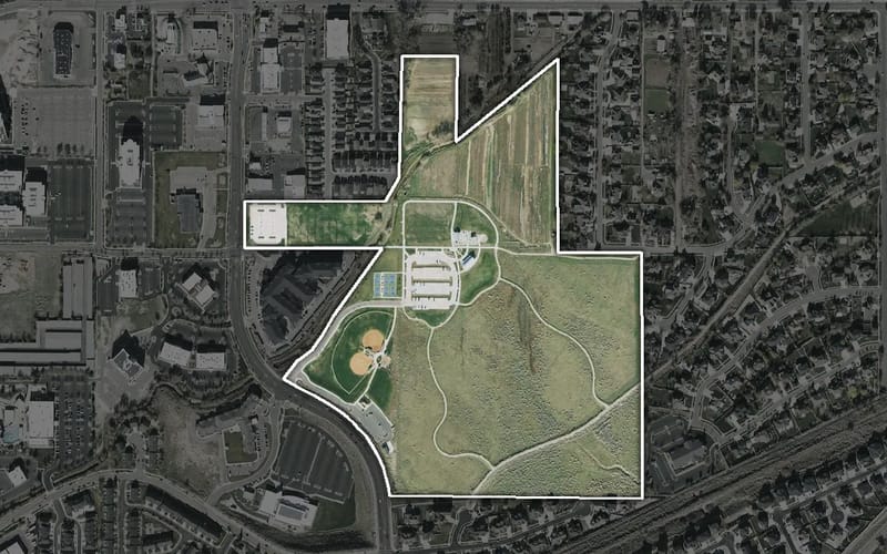 Aerial view of Wheadon Farm Regional Park
